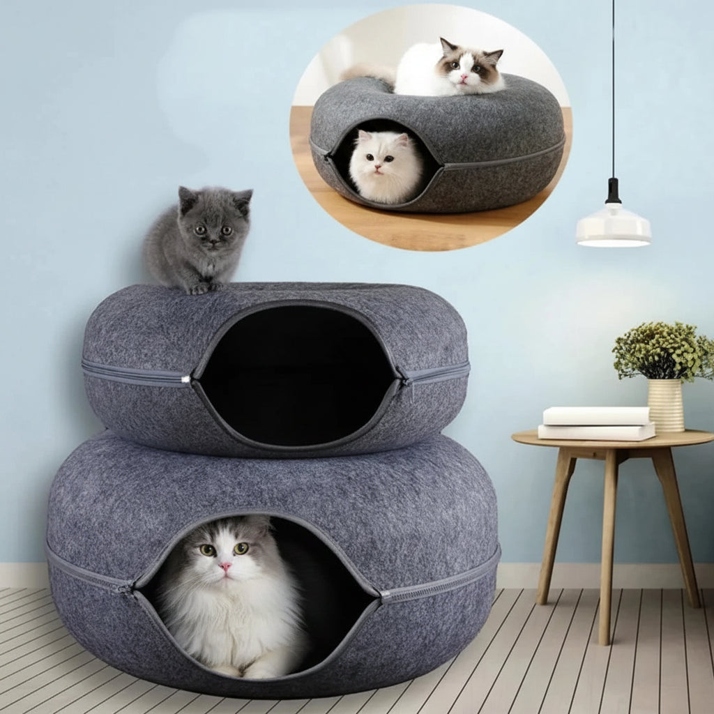 Interactive round Small Cat Tunnel Nest