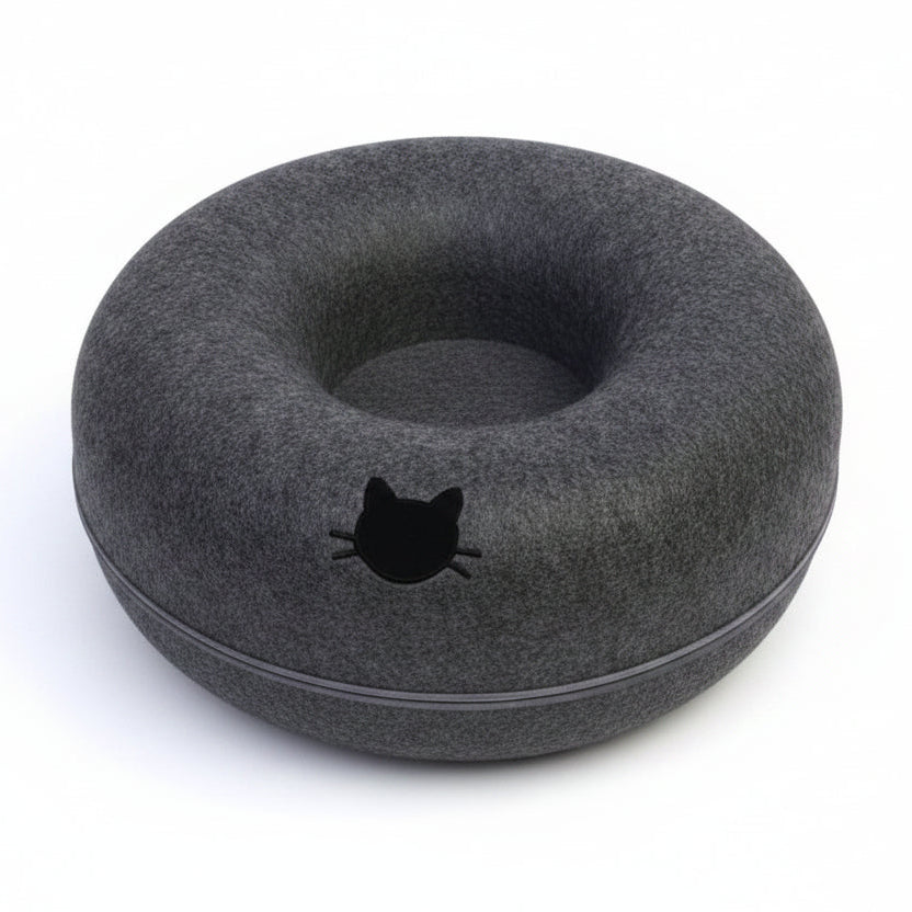 Interactive round Small Cat Tunnel Nest Felt Kittens Bed House Scratcher Cat Donut Sleeping Pet Toy for Cats