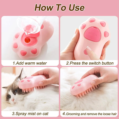 3 in 1 Electric Steam Brush Hair Removal 