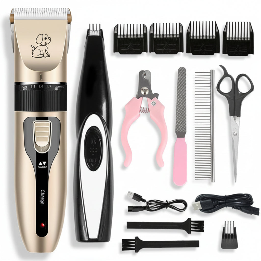 Electric Pet Clipper Grooming Kit for Dogs Reachageable Trimmer Haircut Cat Hair Cutting Remover Professional Machine Set